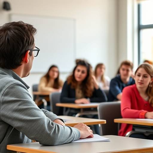 Estudantes praticando dic√§√£o em sala de aula